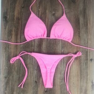 Pink Triangle Bikini Set